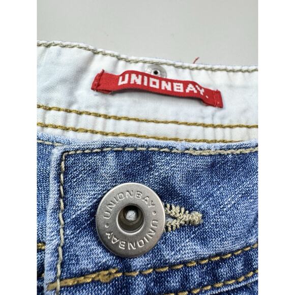 Vintage Y2K UnionBay Womens Denim Cargo Shorts 13 Blue Juniors Retro Millennial - Picture 9 of 16